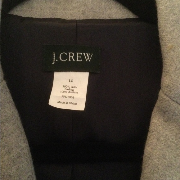 NWOT J. Crew wool grey two button blazer. Size 14. - Picture 5 of 6